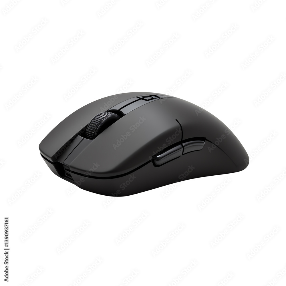 Wireless gaming mouse, white isolate background Wireless gaming mouse, white isolate background