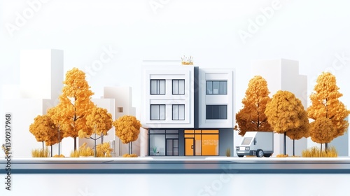 Autumn Cityscape Miniature Model