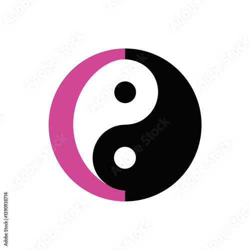 yin yang symbol on white background