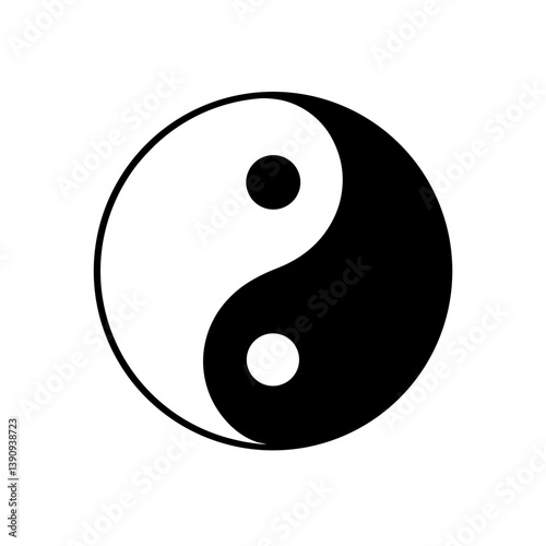 yin yang symbol on white