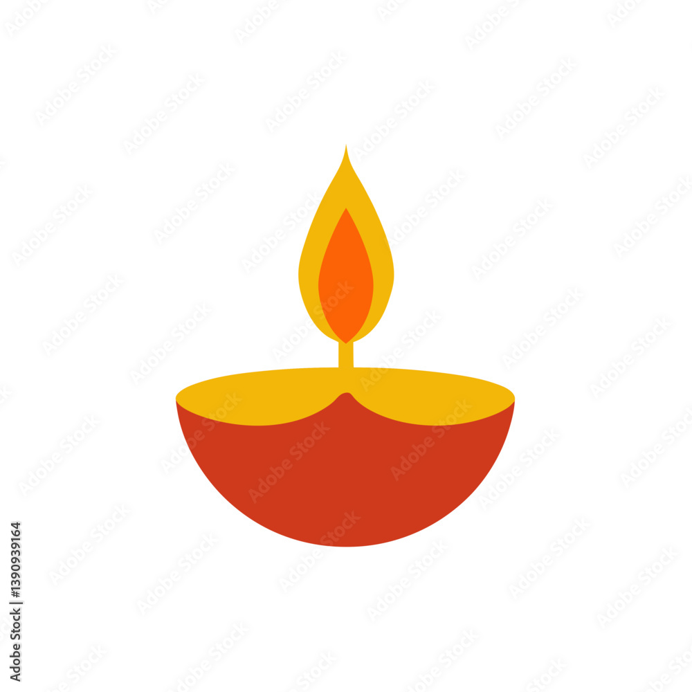 burning candle on a white background vector burning candle on a white background vector