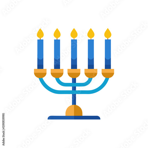hanukkah menorah with candles