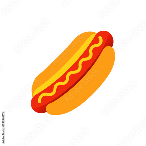 hot dog with mustard