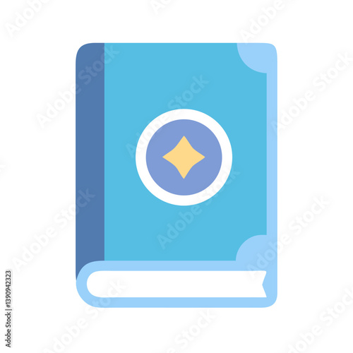 Mystical Spell Book Icon Vector for Fantasy and Magic Designs