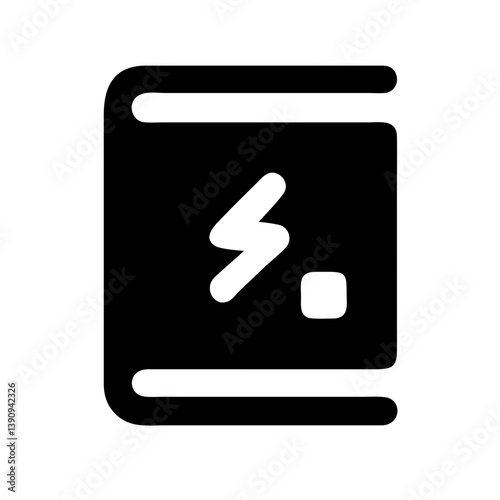 Mystical Spell Book Icon Vector for Fantasy and Magic Designs