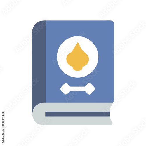 Mystical Spell Book Icon Vector for Fantasy and Magic Designs