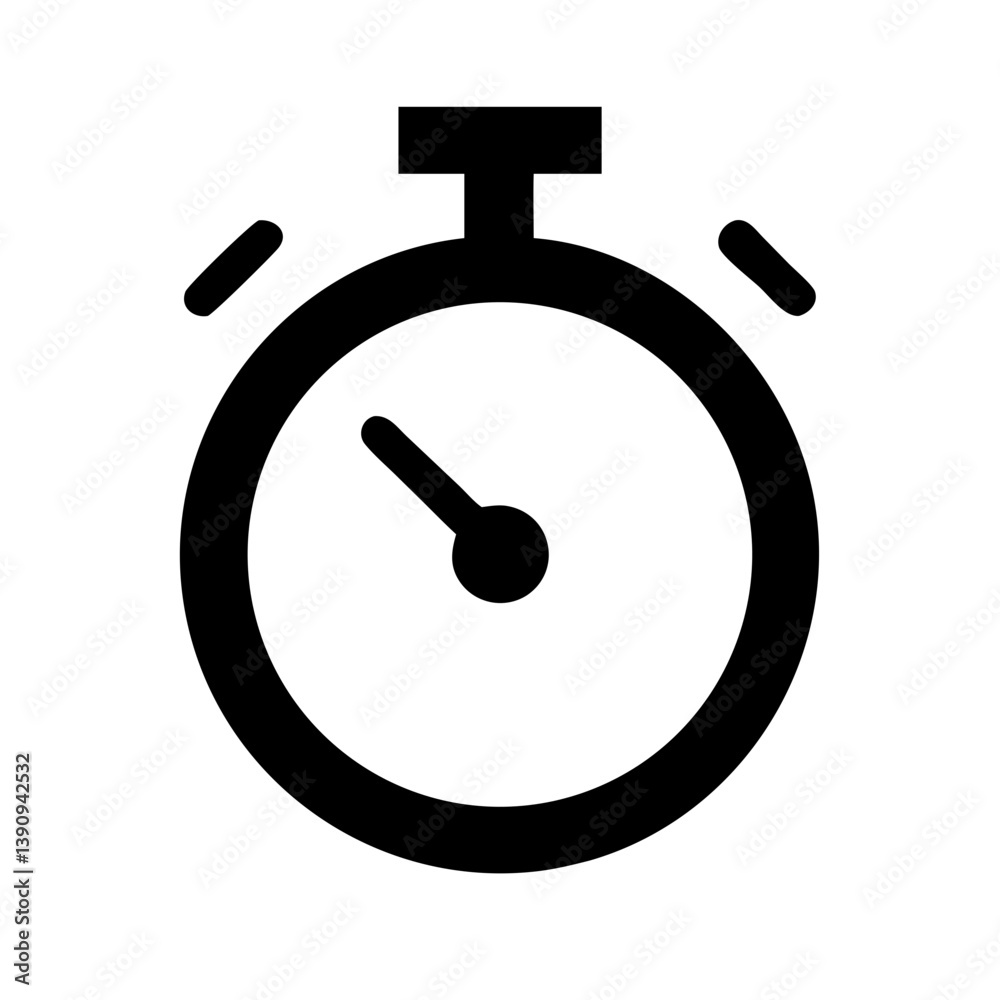 Modern Stopwatch Icon Vector for Time Management and Sports Designs Modern Stopwatch Icon Vector for Time Management and Sports Designs