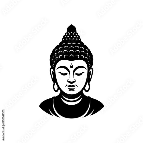 buddha statue isolated on black
