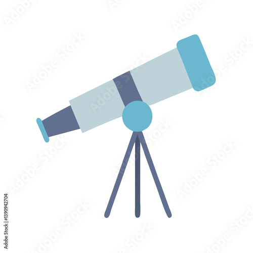 Sleek Telescope Icon Vector for Space and Science Concepts