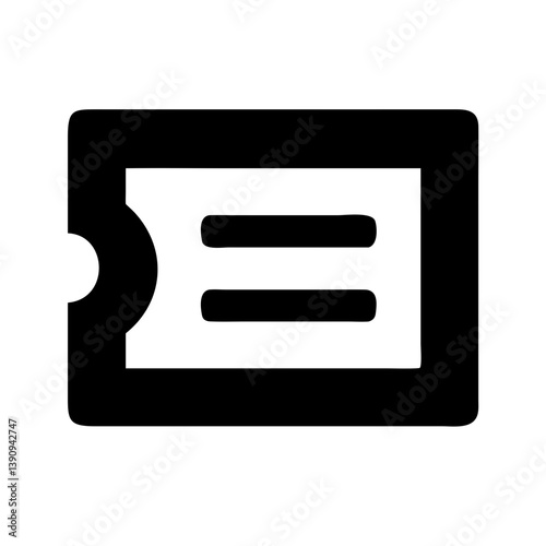 Modern Ticket Icon Vector for Events and Admission Designs