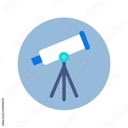 Sleek Telescope Icon Vector for Space and Science Concepts