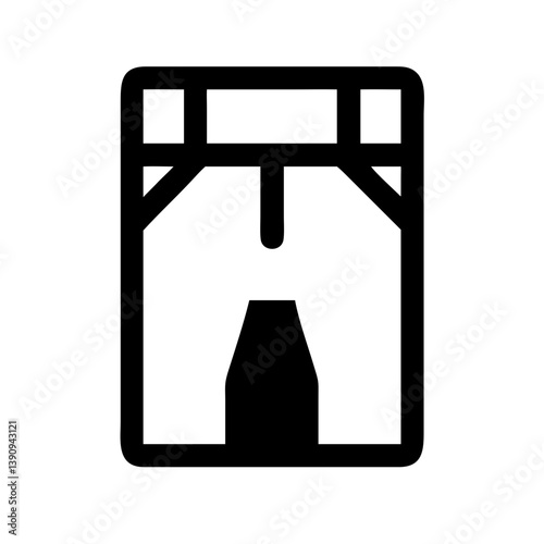 Trousers Icon Line Art Vector for Fashion and Apparel Design