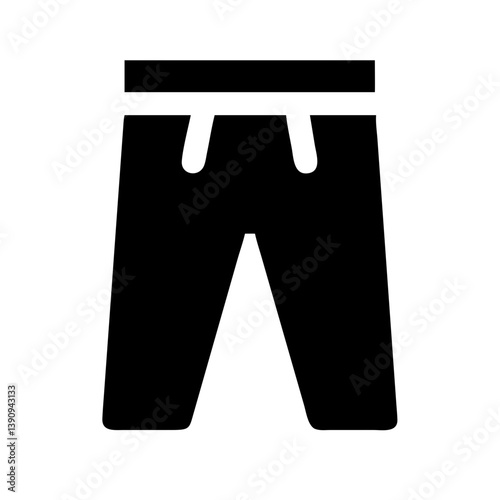Trousers Icon Line Art Vector for Fashion and Apparel Design