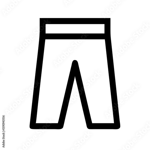 Trousers Icon Line Art Vector for Fashion and Apparel Design