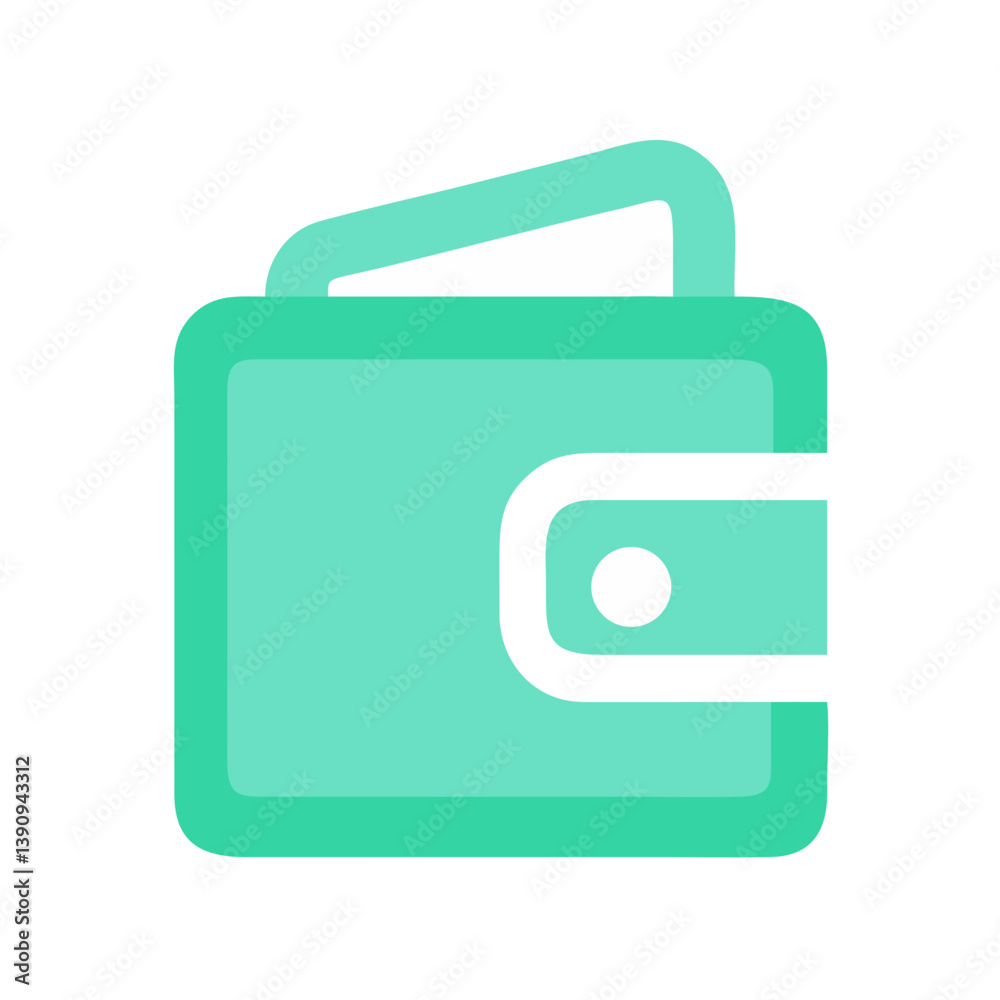 Wallet Icon Line Art Vector for Finance and Personal Use Wallet Icon Line Art Vector for Finance and Personal Use