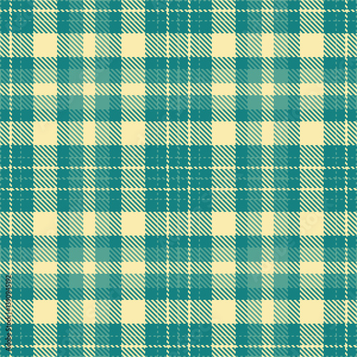 Vintage bluegreen and Muted dull teal Seamless Tartan Fabric Design