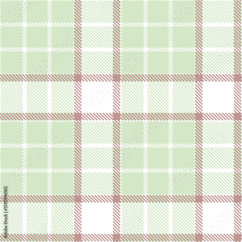 Rustic white and Highland eggshell Seamless Tartan Fabric Design