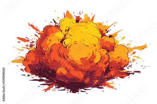 explosion effect illustration decorative isolated