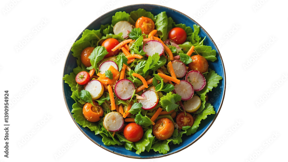 Garden Fresh Salad Bowl: Colorful Mix of Vegetables and Greens Garden Fresh Salad Bowl: Colorful Mix of Vegetables and Greens