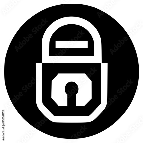 Minimalist Padlock Icons – Black and White Lock Symbol Vector Set

