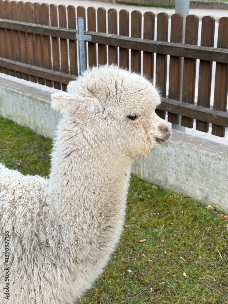 Fototapeta premium llama in the zoo