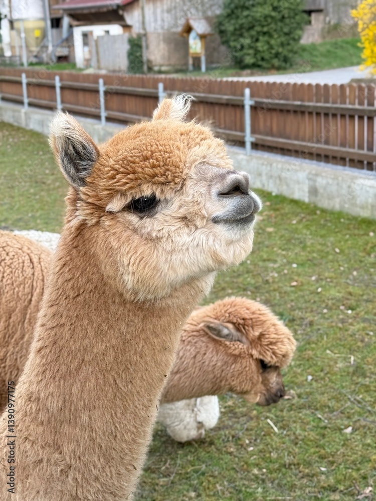 Fototapeta premium alpaca in the zoo