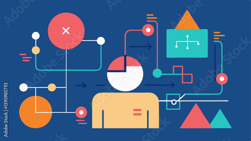 Algorithm Design An abstract representation of algorithms with mathematical formulas and diagrams floating around a developer who is conceptualizing model architectures.