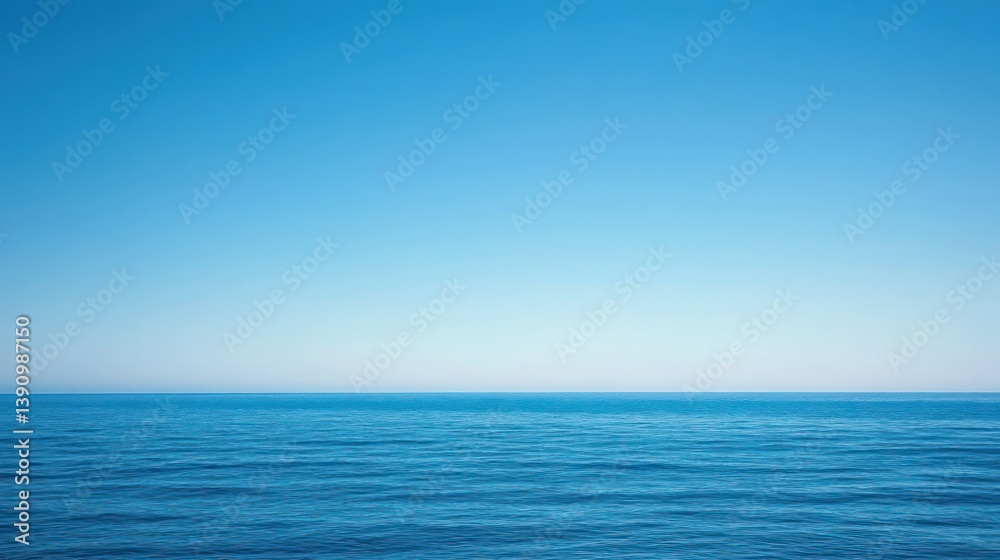 Tranquil ocean and clear sky Tranquil ocean and clear sky