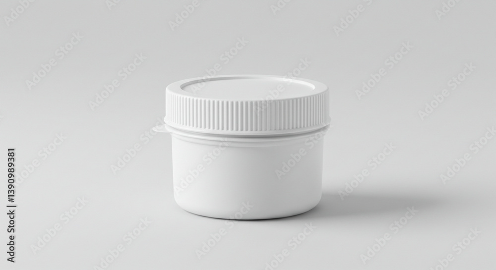 Snap Lid Plastic Container on White Background Snap Lid Plastic Container on White Background
