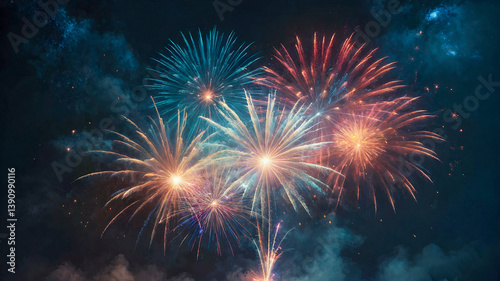 Spectacular Night Fireworks Display