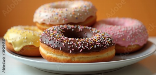 Wallpaper Mural Delicious assortment of colorful donuts, perfect for desserts, bakeries, or sweet treats. Ideal for food blogs, menus, and promotional materials. Torontodigital.ca