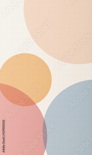 A minimalist abstract design featuring soft pastel circles on a light background, perfect for modern branding, web design, or creative projects.