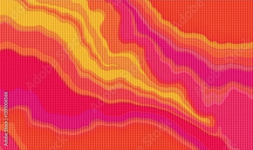 Vibrant abstract waves blend in shades of orange, pink, and yellow, perfect for modern design projects, marketing materials, or artistic backgrounds.