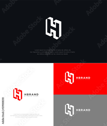 Modern Isometric H Letter Logo Design for Brand Identity