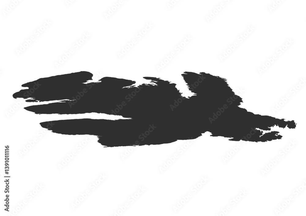 victoria island silhouette vector map