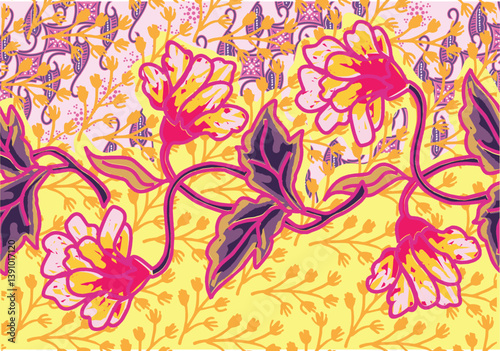 Batik Indonesian: is a technique of wax-resist dyeing applied to whole cloth, or cloth made using this technique originated from Indonesia.