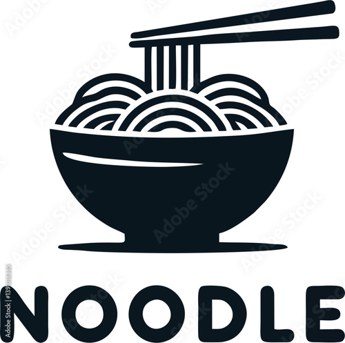 vector illustration of bowl of noodle 