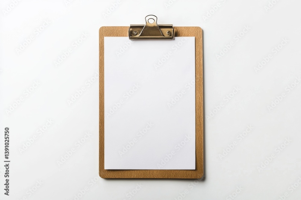 Blank clipboard with white paper (8) Blank clipboard with white paper (8)