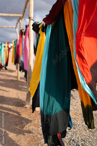 colorful clothes in the street