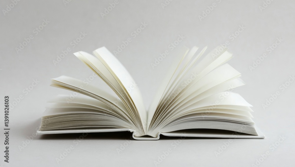 Obraz premium Open book, blank pages, ready to write