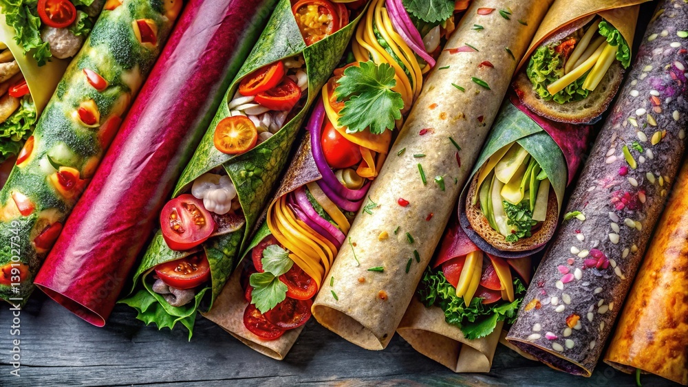 Fototapeta premium Food Wrap Paper Designs for Packaging