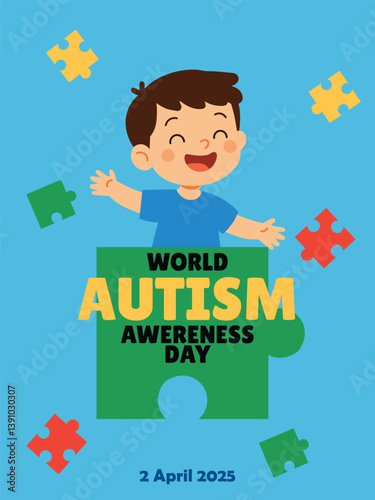 world autism awereness day poster for campaign