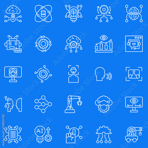 Artificial intellegence icon sheet