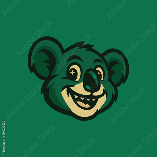 logo with cheerful koala esport style