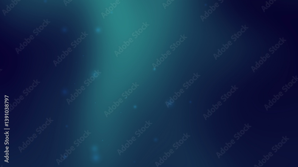 Obraz premium Dark blue teal gradient background features small bright points