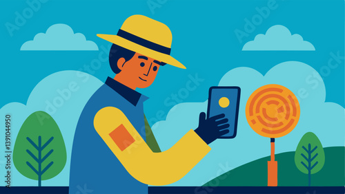 Mobile Fingerprint Scanning A forensic spet using a portable fingerprint scanner in a field setting illustrating adaptability in different environments.