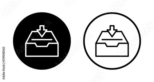 Archive folders icon logo design. Document vector icon. Archive storage icon.
