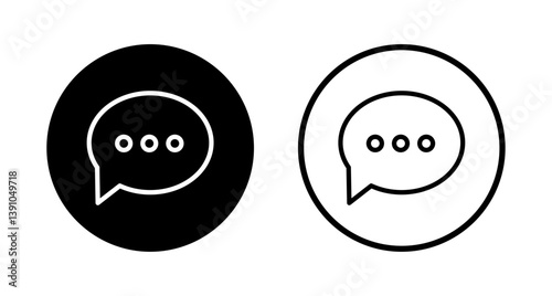 Chat icon logo design. speech bubble sign and symbol. comment icon. message