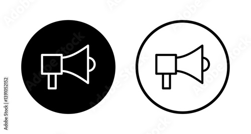 Megaphone icon logo design. Loudspeaker sign and symbol