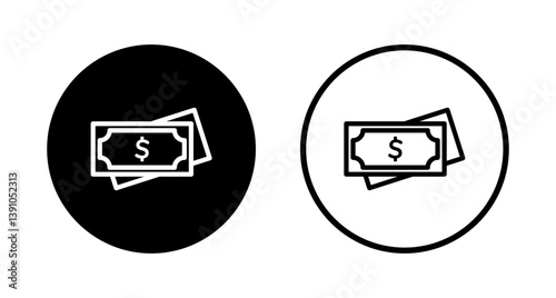 Money icon logo design. Money sign and symbol